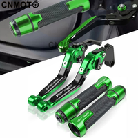 For Kawasaki Versys 650 2006-2022 modified CNC aluminum alloy 6-stage adjustable Foldable brake lever clutch lever Handlebar grips glue Set Versys650 Part 1