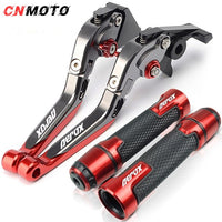 For YAMAHA Aerox 155 V1 V2 NVX 155 2017-2023 modified high-quality CNC aluminum alloy 6-stage adjustable Foldable brake lever clutch lever with Handlebar grips glue set 1