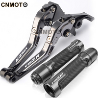 For YAMAHA Y15ZR 2015-2023 modified CNC aluminum alloy 6-stage adjustable Foldable brake clutch lever with Handlebar grips glue set Y 15ZR Y15 ZR Part 1
