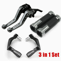 For YAMAHA Aerox V1 V2 2017-2022 Modified CNC Aluminum Alloy 6-stage Adjustable Brake Lever Clutch Lever with Handlebar+ Lever Protect Guard Set AeroxV2 Accessories