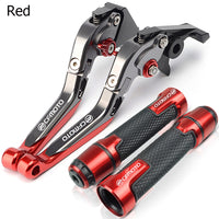 For CFMOTO GT400 GT650 2013-2018 modified aluminum alloy adjustable Foldable brake clutch lever Handlebar grips set