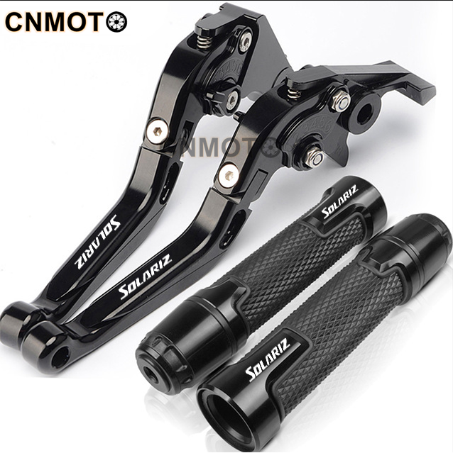 For YAMAHA EGO Solariz modified CNC aluminum alloy adjustable Foldable brake clutch lever with Handlebar grips glue Set Part 1