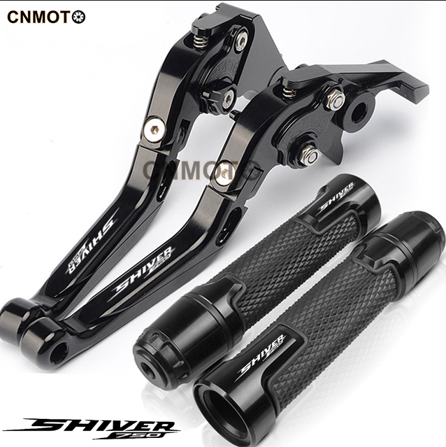 For Aprilia Shiver 750 / GT 2007-2016 modified CNC aluminum alloy adjustable Foldable brake clutch lever with Handlebar grips glue set Part 1