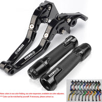 For YAMAHA Exciter 150/ LC150/ Y15ZR modified CNC aluminum alloy 6-stage adjustable Foldable brake lever clutch lever Handlebar grips glue set Part 1