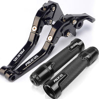 For HONDA MSX 125 2014-2023 modified CNC aluminum alloy 6-stage adjustable Foldable brake lever clutch lever with Handlebar grips glue set Part 1
