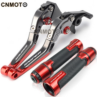 For YAMAHA Sniper MX135 modified high-quality CNC aluminum alloy adjustable Foldable brake lever clutch lever with Handlebar grips glue Set MX 135
