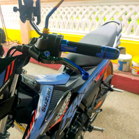 For Suzuki Raider R150 / R150 Fi modified 6-stage adjustable Foldable brake clutch lever with Handlebar grips glue Set