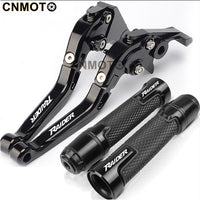 For Suzuki Raider R150 / R150 Fi modified 6-stage adjustable Foldable brake clutch lever with Handlebar grips glue Set
