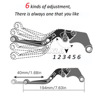 For HONDA CB1000R/ /Neo Sport Cafe 2008-2016 2018-2020 6-stage Foldable brake clutch lever Handlebar grips glue set Part 1