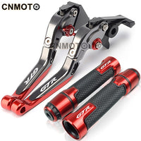 For Honda Supra GTR 150 modified high-quality CNC aluminum alloy 6-stage adjustable Foldable brake lever clutch lever with Handlebar grips glue Set GTR150