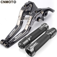 For Suzuki Raider R150 carb modified CNC aluminum alloy 6-stage adjustable Foldable brake clutch lever Handlebar grip Set