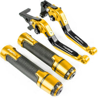 For YAMAHA YZF-R15 V3 2017-2020 modified CNC aluminum alloy adjustable Foldable brake clutch lever Handlebar grips glue set YZFR15 YZF R15 Part 1