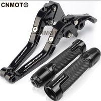 For YAMAHA Sniper MX135 modified high-quality CNC aluminum alloy adjustable Foldable brake lever clutch lever with Handlebar grips glue Set MX 135