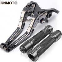 For YAMAHA Sniper MX135 modified high-quality CNC aluminum alloy adjustable Foldable brake lever clutch lever with Handlebar grips glue Set MX 135