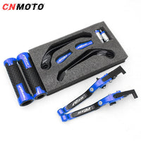 YAMAHA YZF-R15 V3 2017-2020 modified CNC aluminum alloy 6-stage adjustable Foldable brake lever clutch lever with Handlebar+ Lever Protect  Guard Set Accessories 1