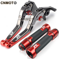 For Suzuki GSX-R150 2017-2023 modified CNC aluminum alloy 6-stage adjustable Foldable brake lever clutch lever Handlebar grips glue set Part 1