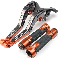 For HONDA MSX 125 2014-2023 modified CNC aluminum alloy 6-stage adjustable Foldable brake lever clutch lever with Handlebar grips glue set Part 1