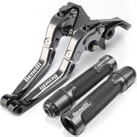 For Benelli TRK 502 502X 2018-2021 modified CNC aluminum alloy 6-stage adjustable Foldable brake clutch lever with Handlebar grips glue set Part 1