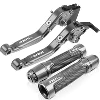 For YAMAHA YZF-R15 V3 2017-2020 modified CNC aluminum alloy adjustable Foldable brake clutch lever Handlebar grips glue set YZFR15 YZF R15 Part 1