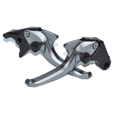 For Kawasaki Ninja 125 Z125/ Pro 400 500 Z400 Z500 2017-2025 2026 Bionic Shark 2-Finger CNC Shorty Levers | MTCRIGHTER