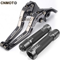 For Kawasaki Vulcan S 2015-2022 modified CNC aluminum alloy 6-stage adjustable Foldable brake lever clutch lever Handlebar grips glue Set VulcanS Part 1