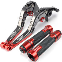 For Kawasaki Rouser NS160/ Fi 2014-2023 modified CNC aluminum alloy adjustable Foldable brake clutch lever Handlebar grips Set 1