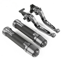 For HONDA ADV150 ADV160 2019-2023 modified high-quality CNC aluminum alloy 6-stage adjustable Foldable brake lever clutch lever with Handlebar grips glue set ADV 150 160 1