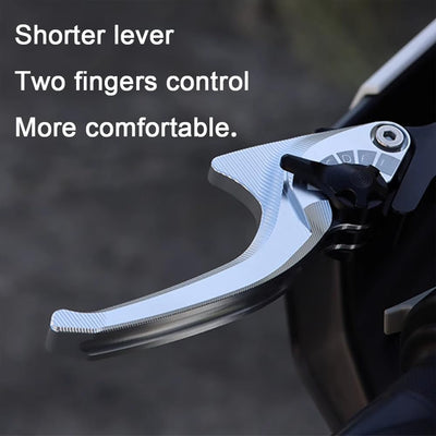For Kawasaki Ninja 500 Z500/ SE 2024-2026 Bionic Shark 2-Finger CNC Shorty Levers | MTCRIGHTER