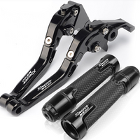 For Kawasaki Rouser NS160/ Fi 2014-2023 modified CNC aluminum alloy adjustable Foldable brake clutch lever Handlebar grips Set 1