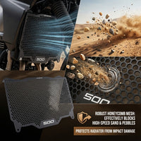 For Kawasaki KLE 500 / SE 2026 Radiator Guard Cover Mudguard Aluminum Grille Protector