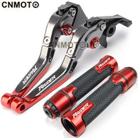 For Suzuki Raider R150 carb modified CNC aluminum alloy 6-stage adjustable Foldable brake clutch lever Handlebar grip Set