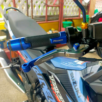 For Suzuki Raider R150 / R150 Fi modified 6-stage adjustable Foldable brake clutch lever with Handlebar grips glue Set