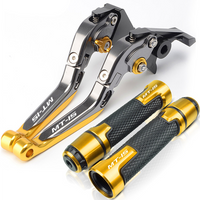 For YAMAHA MT-15 2015-2023 modified CNC aluminum alloy 6-stage adjustable Foldable brake lever clutch lever Handlebar grips glue set MT15 MT-15 Part 1
