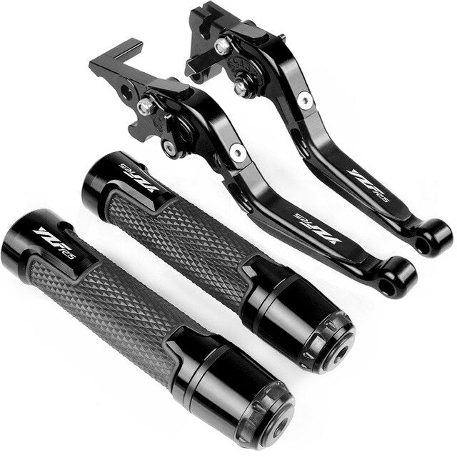 For YAMAHA YZF-R15 V3 2017-2020 modified CNC aluminum alloy adjustable Foldable brake clutch lever Handlebar grips glue set YZFR15 YZF R15 Part 1