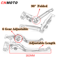 For YAMAHA MT-15 2015-2023 modified CNC aluminum alloy 6-stage adjustable Foldable brake lever clutch lever Handlebar grips glue set MT15 MT-15 Part 1
