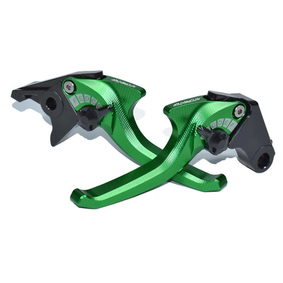 For Kawasaki Ninja 125 Z125/ Pro 400 500 Z400 Z500 2017-2025 2026 Bionic Shark 2-Finger CNC Shorty Levers | MTCRIGHTER
