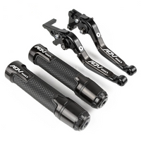 For HONDA ADV150 ADV160 2019-2023 modified high-quality CNC aluminum alloy 6-stage adjustable Foldable brake lever clutch lever with Handlebar grips glue set ADV 150 160 1