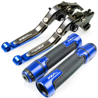 For YAMAHA YZF-R15 V3 2017-2020 modified CNC aluminum alloy adjustable Foldable brake clutch lever Handlebar grips glue set YZFR15 YZF R15 Part 1