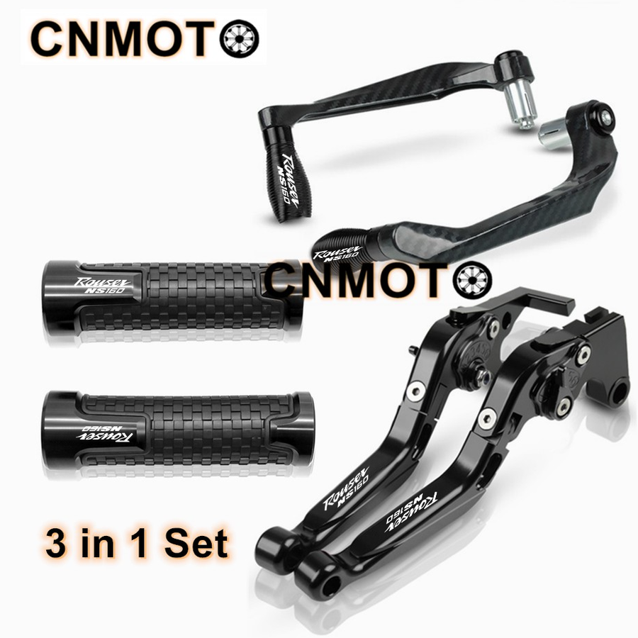 For Kawasaki Rouser NS160 2013-2023 modified CNC aluminum alloy 6-stage adjustable Foldable brake lever clutch lever with Handlebar Lever Protect Guard Set Part 1