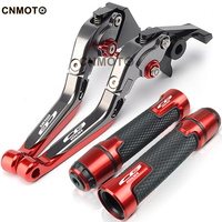 For HONDA CB150R Streetfire Exmotion 2017-2023 modified CNC aluminum alloy adjustable Foldable brake clutch lever with Handlebar grips glue set CB150R Part 1
