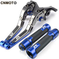 For Suzuki GSX-R150 2017-2023 modified CNC aluminum alloy 6-stage adjustable Foldable brake lever clutch lever Handlebar grips glue set Part 1