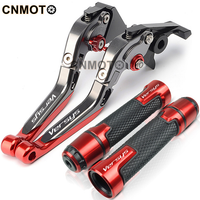 For Kawasaki Versys 650 2006-2022 modified CNC aluminum alloy 6-stage adjustable Foldable brake lever clutch lever Handlebar grips glue Set Versys650 Part 1