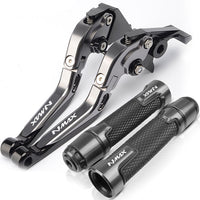 For YAMAHA NMAX 155 V1 V2 2015-2023 modified CNC aluminum alloy adjustable Foldable brake clutch lever with Handlebar grips glue set NMAX155 Part 1