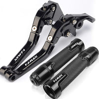 For YAMAHA NMAX 155 V1 V2 2015-2023 modified CNC aluminum alloy adjustable Foldable brake clutch lever with Handlebar grips glue set NMAX155 Part 1