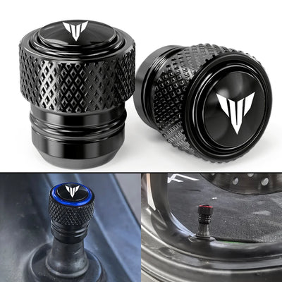 For YAMAHA MT-09 MT-07 MT-10 MT-03 Motorcycle Wheel Tire Valve Stem Caps Dustproof Cover