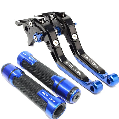 alt="triumph thruxton r 2016-2019 black short adjustable brake clutch levers"