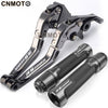 For HONDA RS150R RS150 modified high-quality CNC aluminum alloy 6-stage adjustable Foldable brake lever clutch lever with Handlebar grips glue set RS 150 / R 1