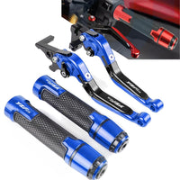 For YAMAHA YZF-R15 V3 2017-2020 modified CNC aluminum alloy adjustable Foldable brake clutch lever Handlebar grips glue set YZFR15 YZF R15 Part 1