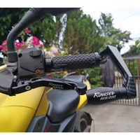 For Kawasaki Rouser RS200 NS200 2013-2023 modified CNC aluminum alloy 6-stage adjustable Foldable brake lever clutch lever with Handlebar Lever Protect Guard Set Part 1