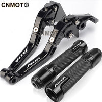 For YAMAHA Fazer 150 250 modified CNC aluminum alloy 6-stage adjustable Foldable brake lever clutch lever Handlebar grips glue set Parts 1